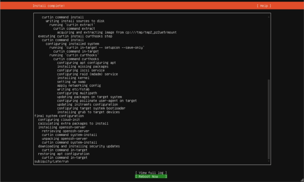 Ubuntu Installation Completed